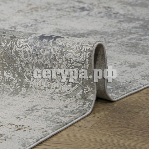 Турецкий овальный серый ковер olimpos dv001