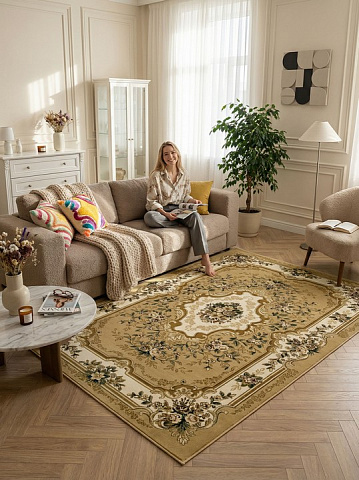 Российский прямой бордовый ковер акварель 20606