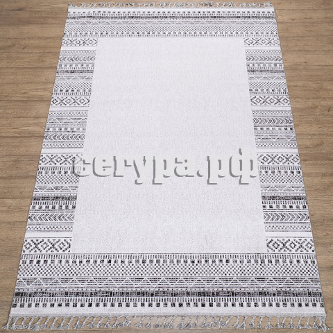 Турецкий прямой серый ковер meryland 17128