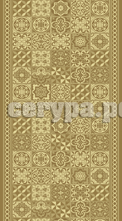 Российская бежевая ковровая дорожка флурлюкс (сизаль) 51019