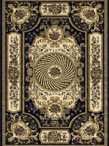 Российский прямой бежевый ковер акварель 20685